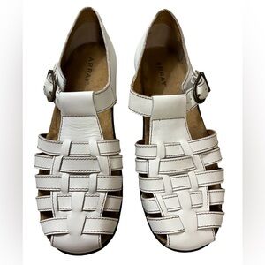 ARRAY Aruba Fisherman Sandals White Woven Leather Size 8W